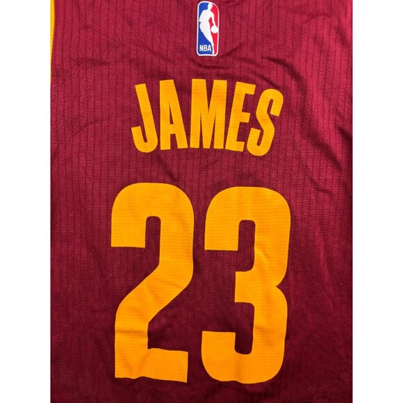 Lebron James Cavaliers Rev 30 Swingman Jersey Men's Small Red Adidas #23 - Picture 8 of 8